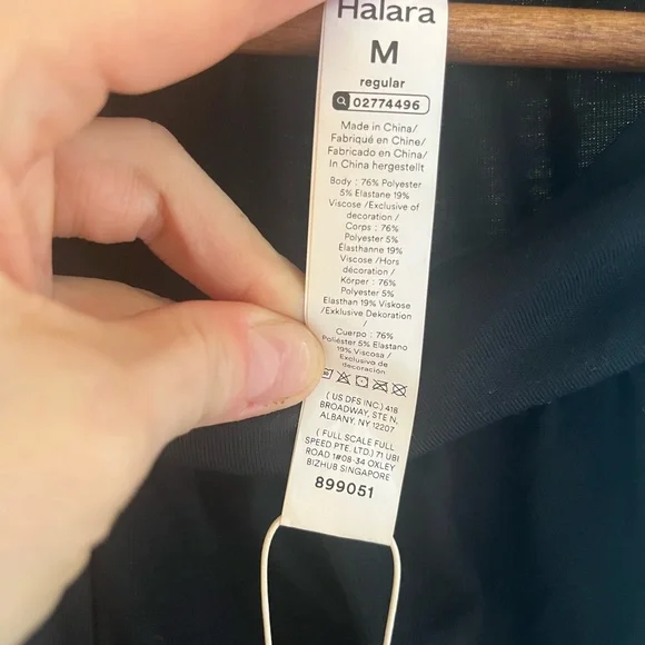 NWT HALARA Black Crossover High Waisted Pocket Drawstring Casual Joggers - Picture 11 of 11